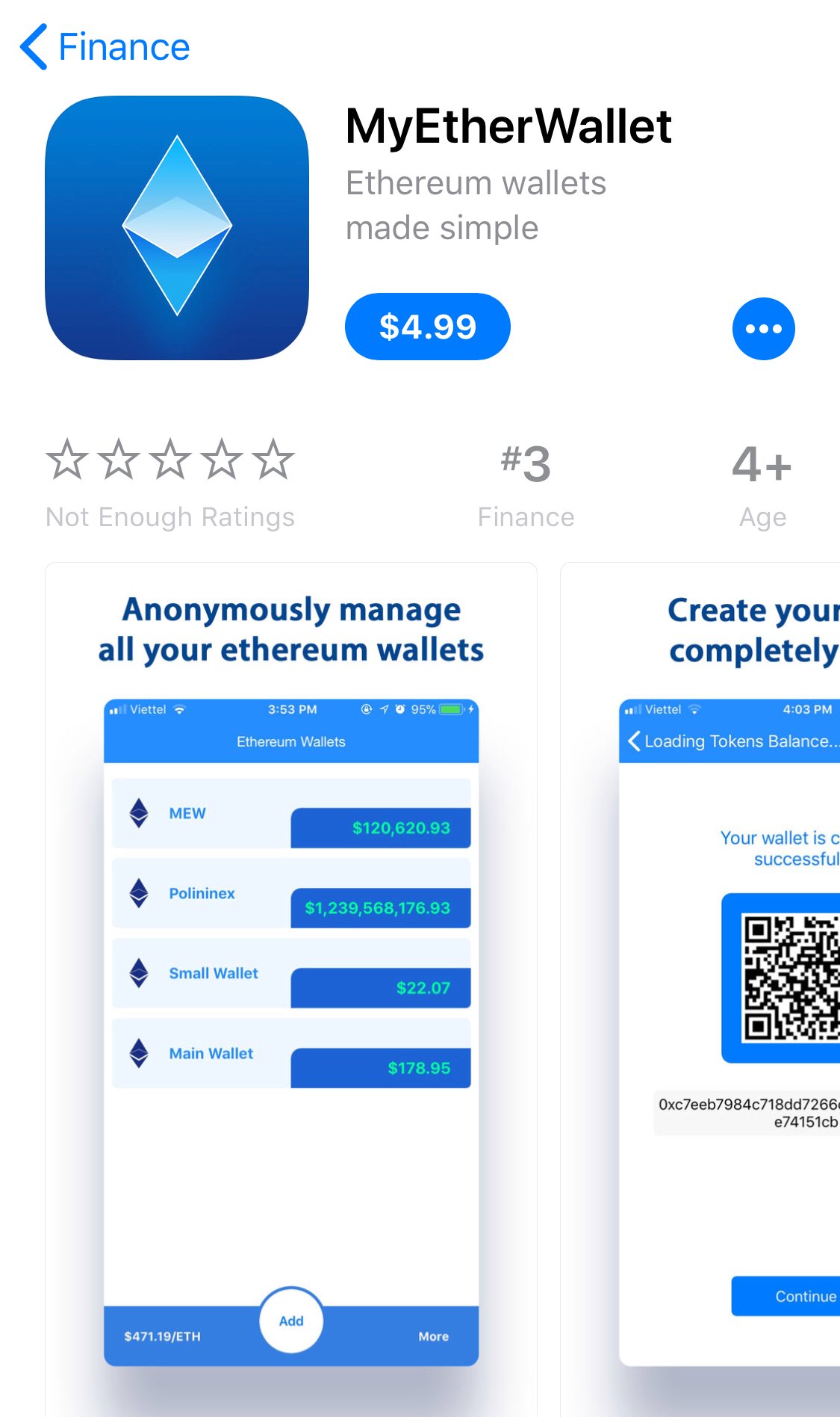 Myetherwallet fake application Myetherwallet
