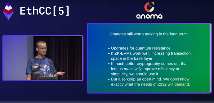 Vitalik Buterin EthCC[5] changes still worth making in the long term